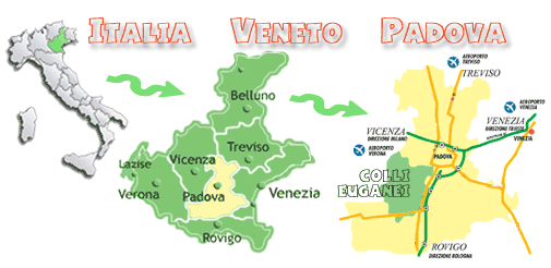 Italia - Veneto - Padova - Colli Euganei : Turismo, arte, cucina, natura, sport, benessere.